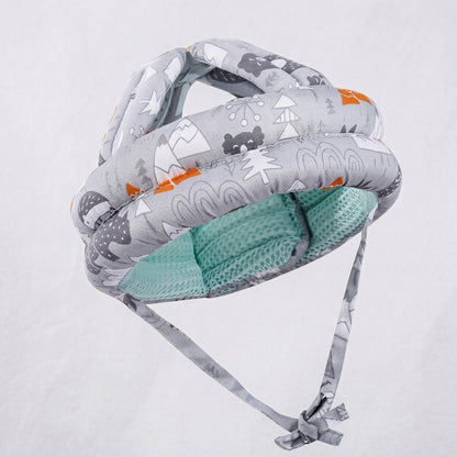BoingHat baby safety helmet in Woodland Grey with breathable mesh lining