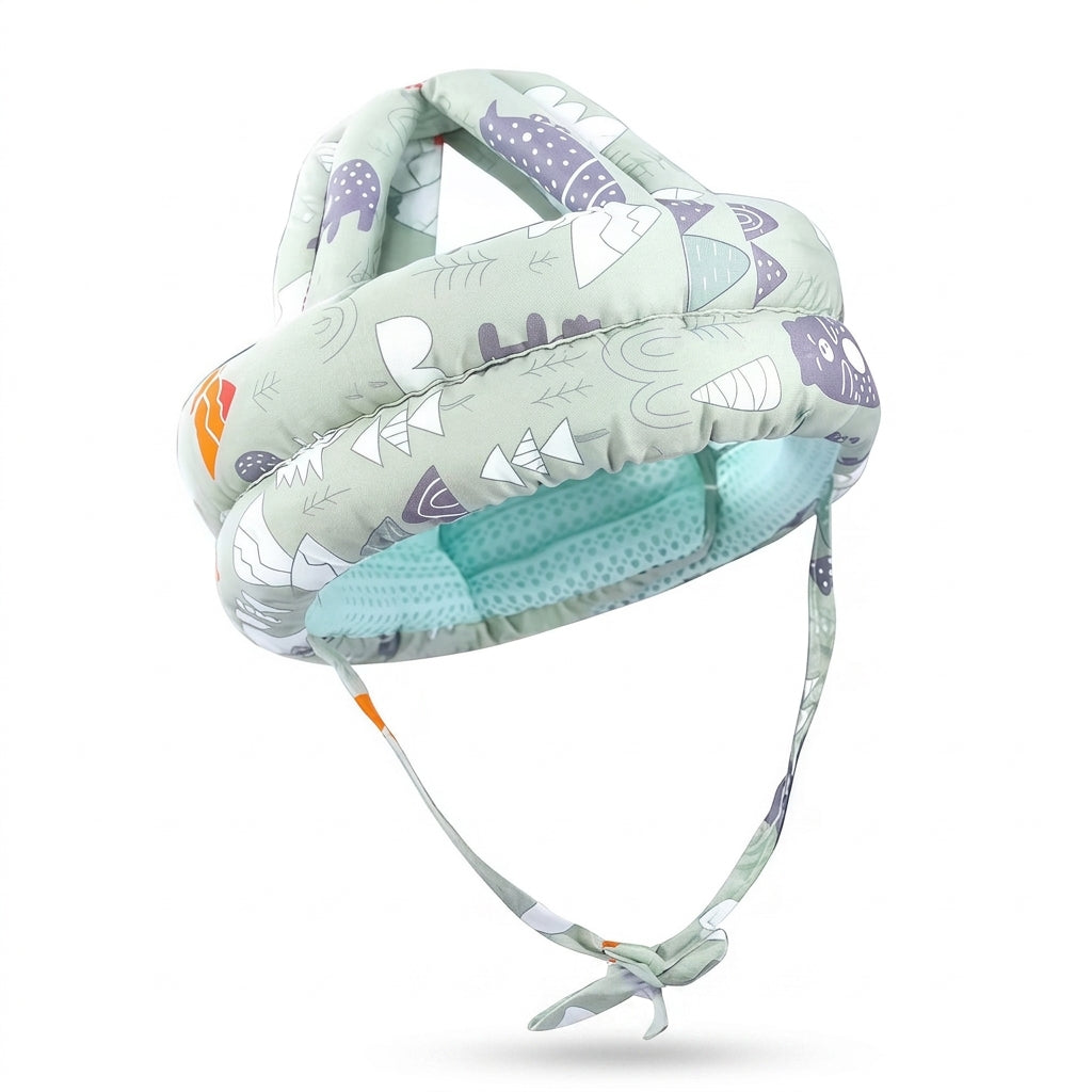BoingHat baby safety helmet in Sage Green with padded crown